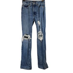 BDG Urban Outfitters Bootcut Distressed Ripped Jeans Blue Medium Wash 25